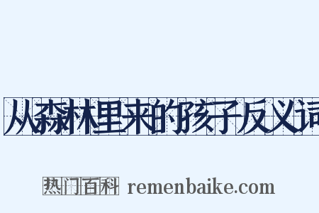 从森林里来的孩子反义词是什么意思的图片